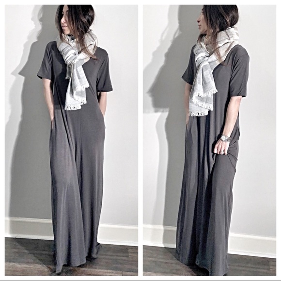 ✨LAST ONE✨Charcoal side pocket loose maxi dress - Picture 4 of 8